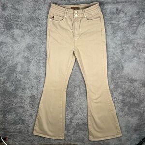 Judy Blue High Waist Control Top Flare Fit Khaki Jeans Flare Size 9/29 Stretch